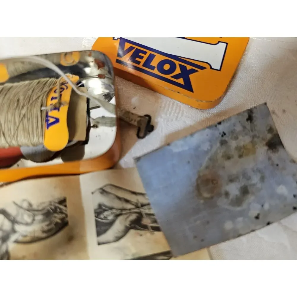 Vintage Velox sew up tubular tire repair kit Made In France Bicycle Racing Racer